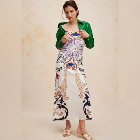 Carolina K Scrolls Maxi slip dress - Size XL - Picture 4 of 9